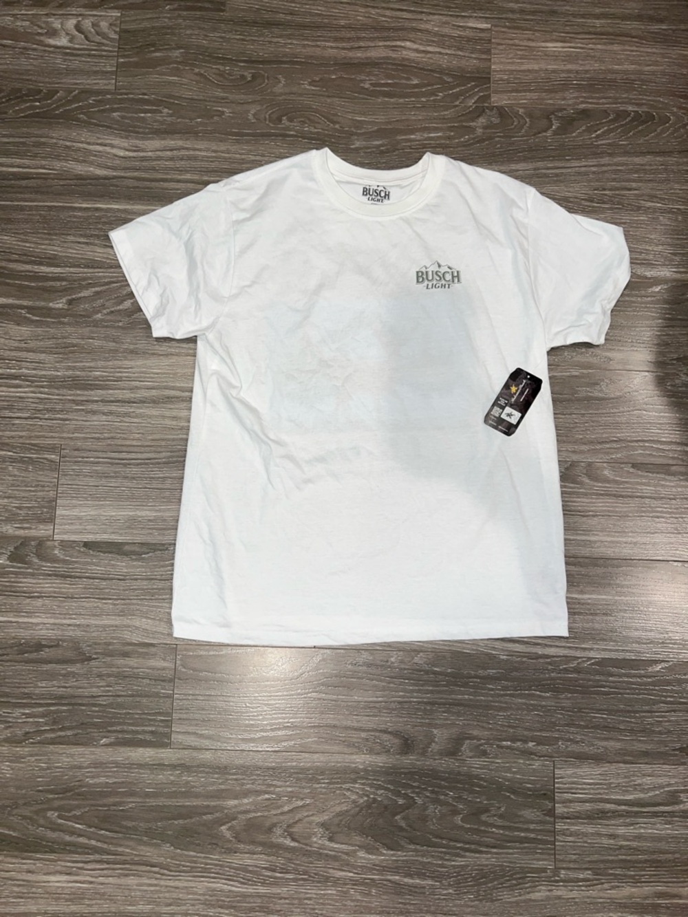 Men's White Logo T-Shirt Busch Light